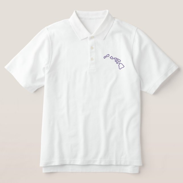 Hawaii Embroidered Polo Shirt (Design Front)