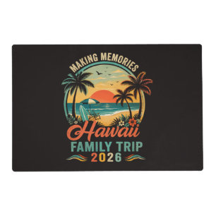 Hawaii Family Trip Tropical Sunset 2026 Placemat