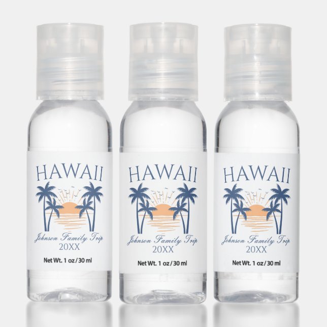 Hawaii Family Vacation Trip Hand Sanitizer (Set)