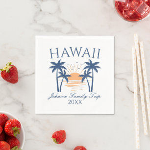 Hawaii Family Vacation Trip Napkins