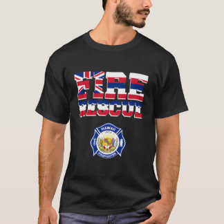 Hawaii Fire Department Firefighters Firemen Rescue T-Shirt