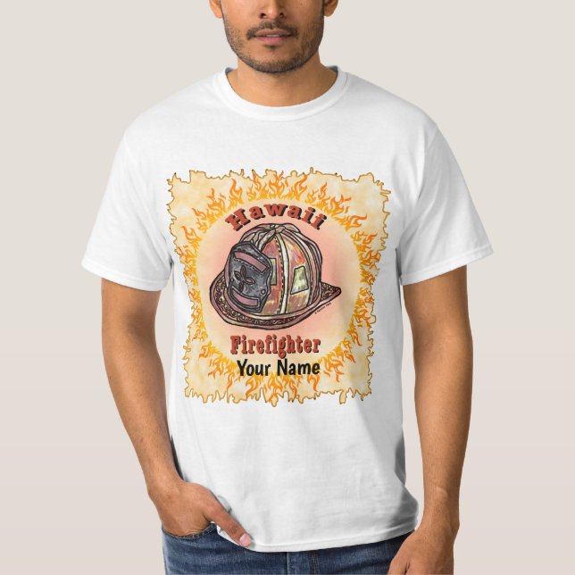 Hawaii Firefighter  t-shirt  (Front)