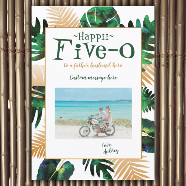 Hawaii Five-0 50th Birthday Card for Husband