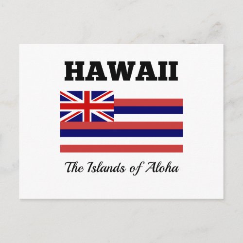 Hawaii Flag and Motto Postcard