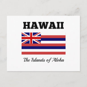 Hawaii, Flag and Motto Postcard