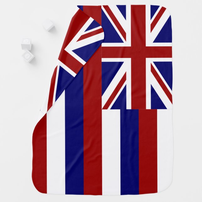 Hawaii flag baby blanket (In Situ)
