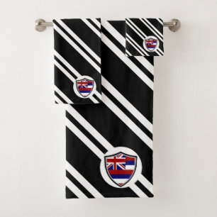 Hawaii flag bath towel set