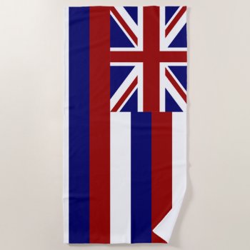 Hawaii Flag Beach Towel by Pir1900 at Zazzle