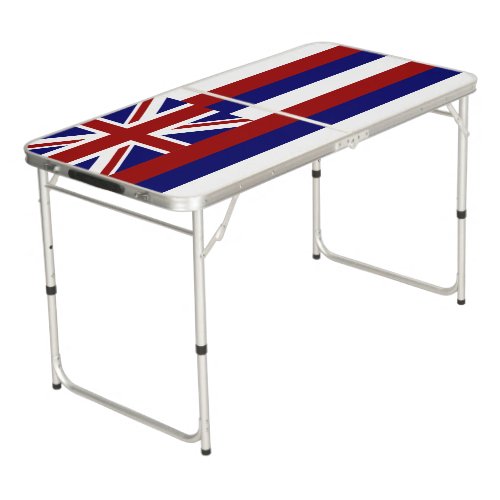 Hawaii flag beer pong table