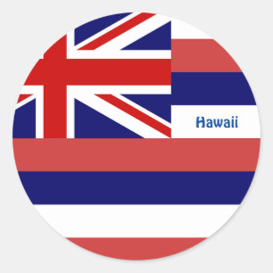 Hawaii Flag Classic Round Sticker