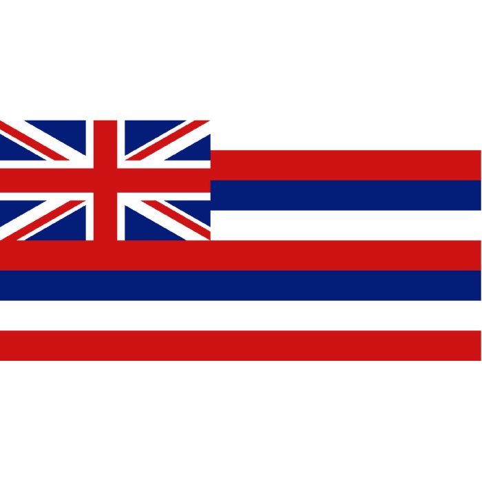 Hawaii Flag Keychain Cut Out