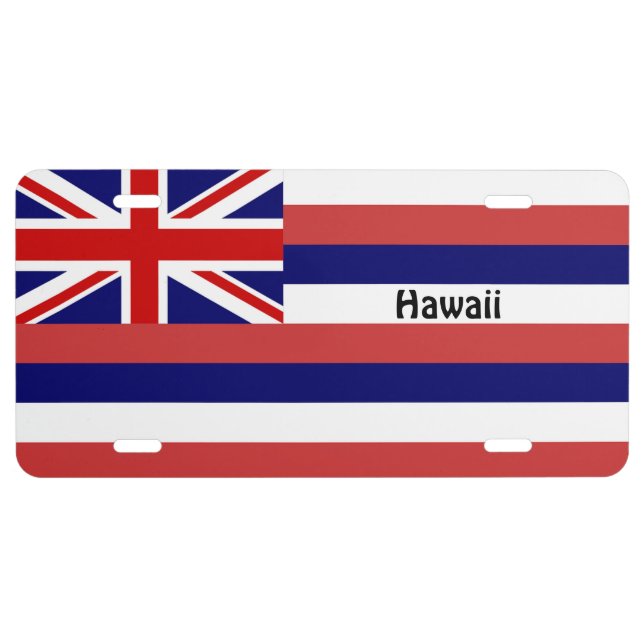 Hawaii Flag License Plate (Front)