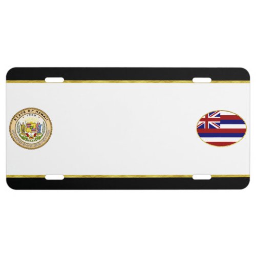 Hawaii flag license plate