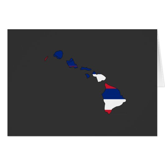 Hawaii Flag Map Cards (Front Horizontal)