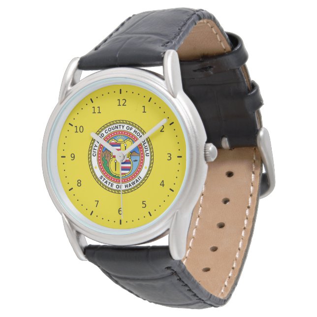 Hawaii  Flag of city of Honolulu Watch (Angled)