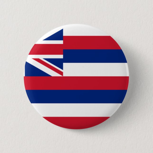 Hawaii Flag Pinback Button (Front)