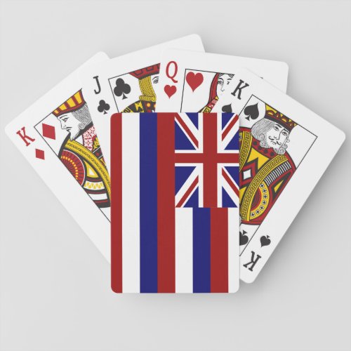 Hawaii flag poker cards