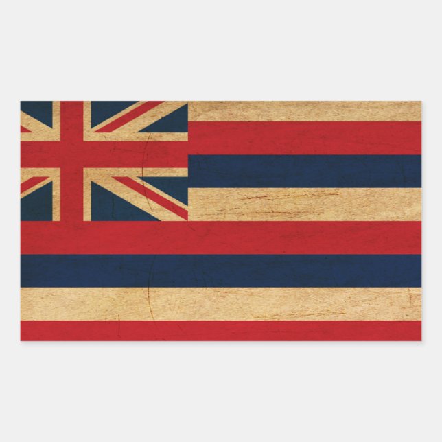 Hawaii Flag Rectangular Sticker (Front)