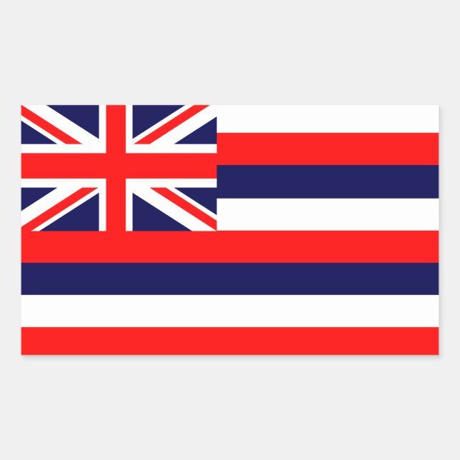 Hawaii Flag Rectangular Sticker (Front)