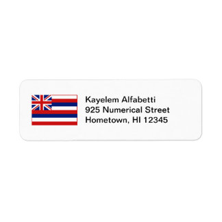 Hawaii Flag Return Address Label
