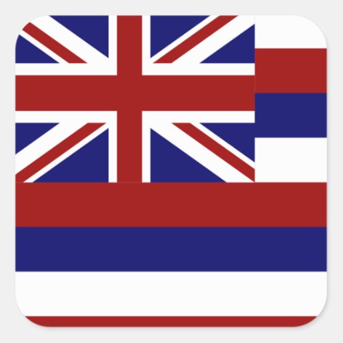 Hawaii flag square sticker