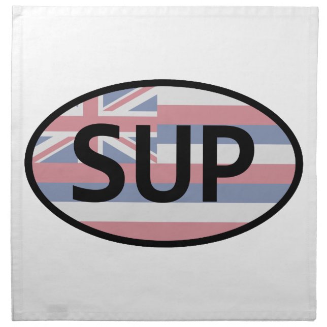 Hawaii Flag Standup Paddling Cloth Napkin (Front)