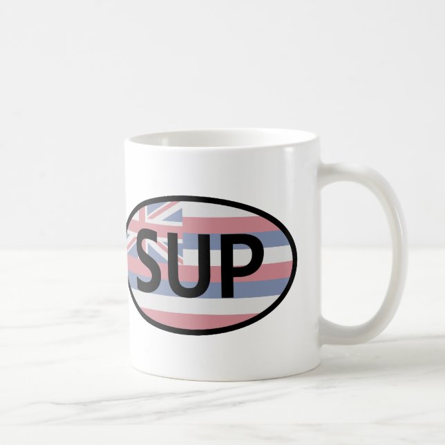 Hawaii Flag Standup Paddling Coffee Mug (Right)