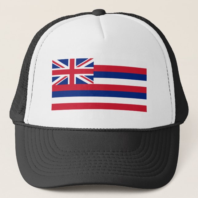 Hawaii Flag Trucker Hat (Front)