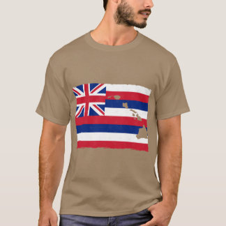 Hawaii Flag with the Hawaiian Islands T-Shirt