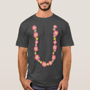 Hawaii Flower Chain Tropical Summer Vacation Flora T-Shirt