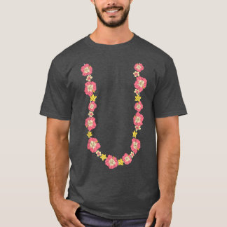 Hawaii Flower Chain Tropical Summer Vacation Flora T-Shirt