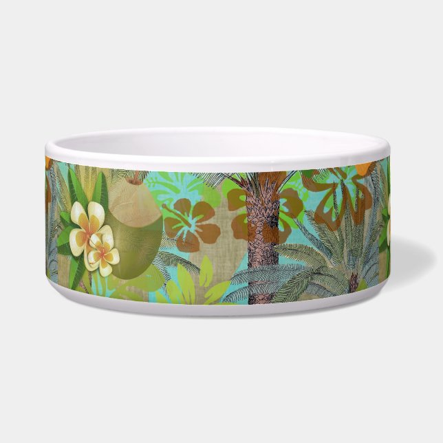 Hawaii Flower Hula Vintage Floral Graphic Bowl (Front)