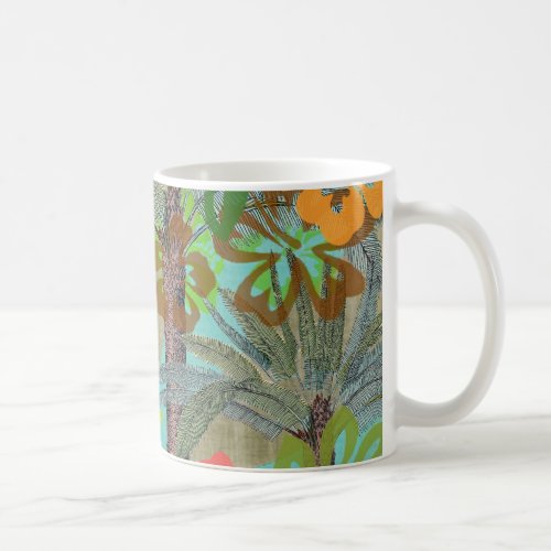Hawaii Flower Hula Vintage Floral Graphic Coffee Mug