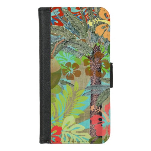 Hawaii Flower Hula Vintage Floral Graphic iPhone 87 Wallet Case