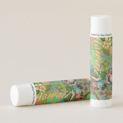 Hawaii Flower Hula Vintage Floral Graphic Lip Balm