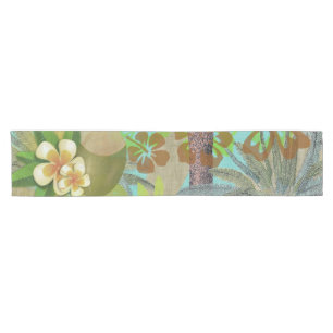 Hawaii Flower Hula Vintage Floral Graphic Short Table Runner