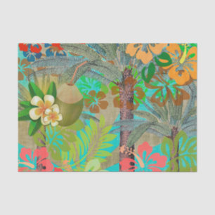 Hawaii Flower Hula Vintage Floral Graphic Tissue Paper