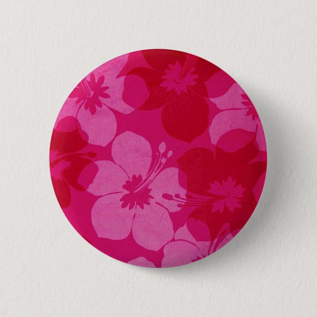 Hawaii flower pinback button (Front)