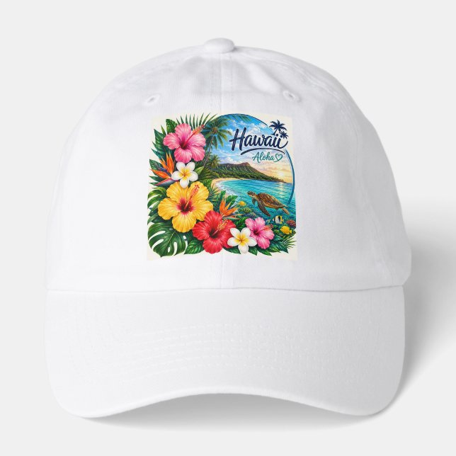 Hawaii Flowers Hat (Front)