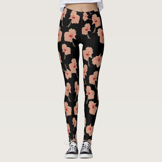 Hawaii Flowers Leggings (Front)