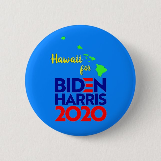 Hawaii for Biden Harris 2020 Button (Front)