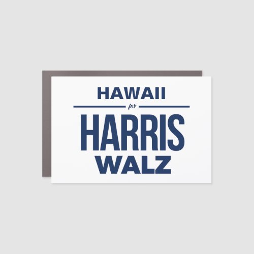 Hawaii for Harris Walz Car Magnet