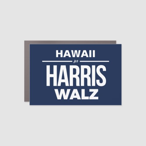 Hawaii for Harris Walz Car Magnet