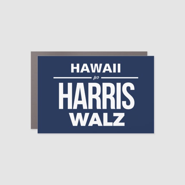 Hawaii for Harris Walz Car Magnet (Front)