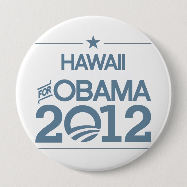HAWAII FOR OBAMA 2012.png Button (Front)
