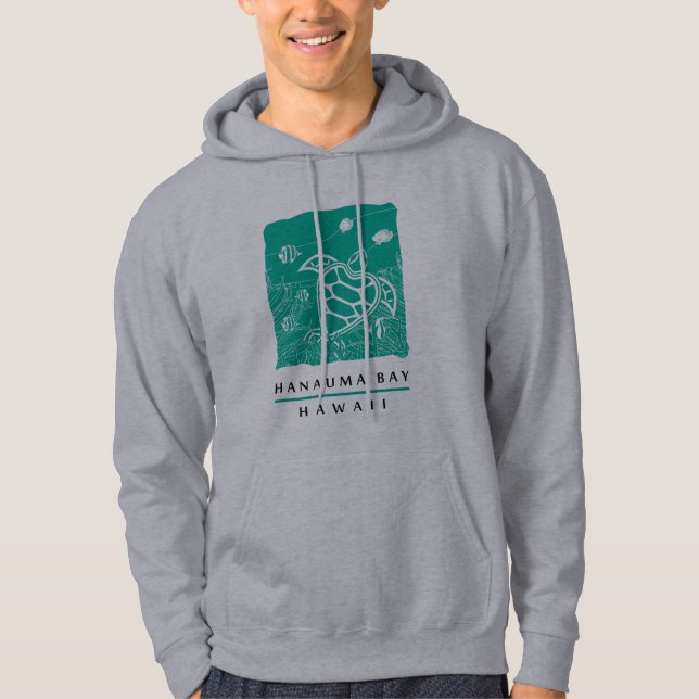 Hawaii Green Sea Turtle - Hanauma Bay Hoodie (Front)