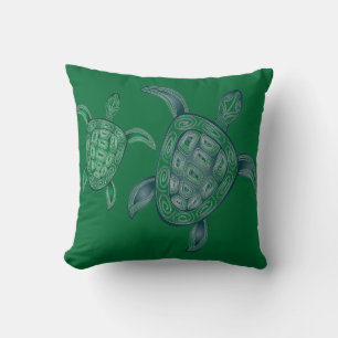 Hawaii Green Sea Turtle Throw Pillow