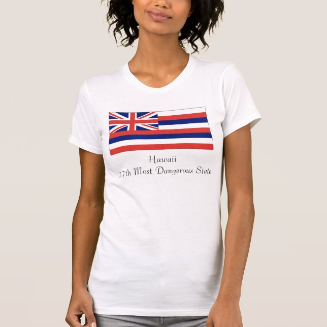 Hawaii, Hawaii27th Most Dangerous State T-Shirt (Front)