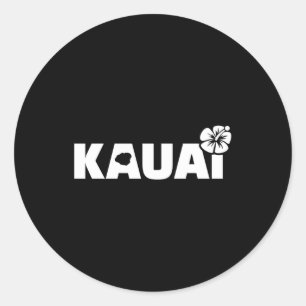 Hawaii Hawaii Kauai Blue Small Classic Round Sticker