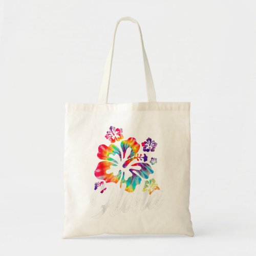 Hawaii Hawaiian Aloha Beaches Hibiscus Flowers Tie Tote Bag